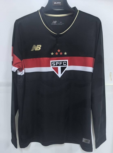 2526 So Paulo black third away long sleeve Soccer Jersey
